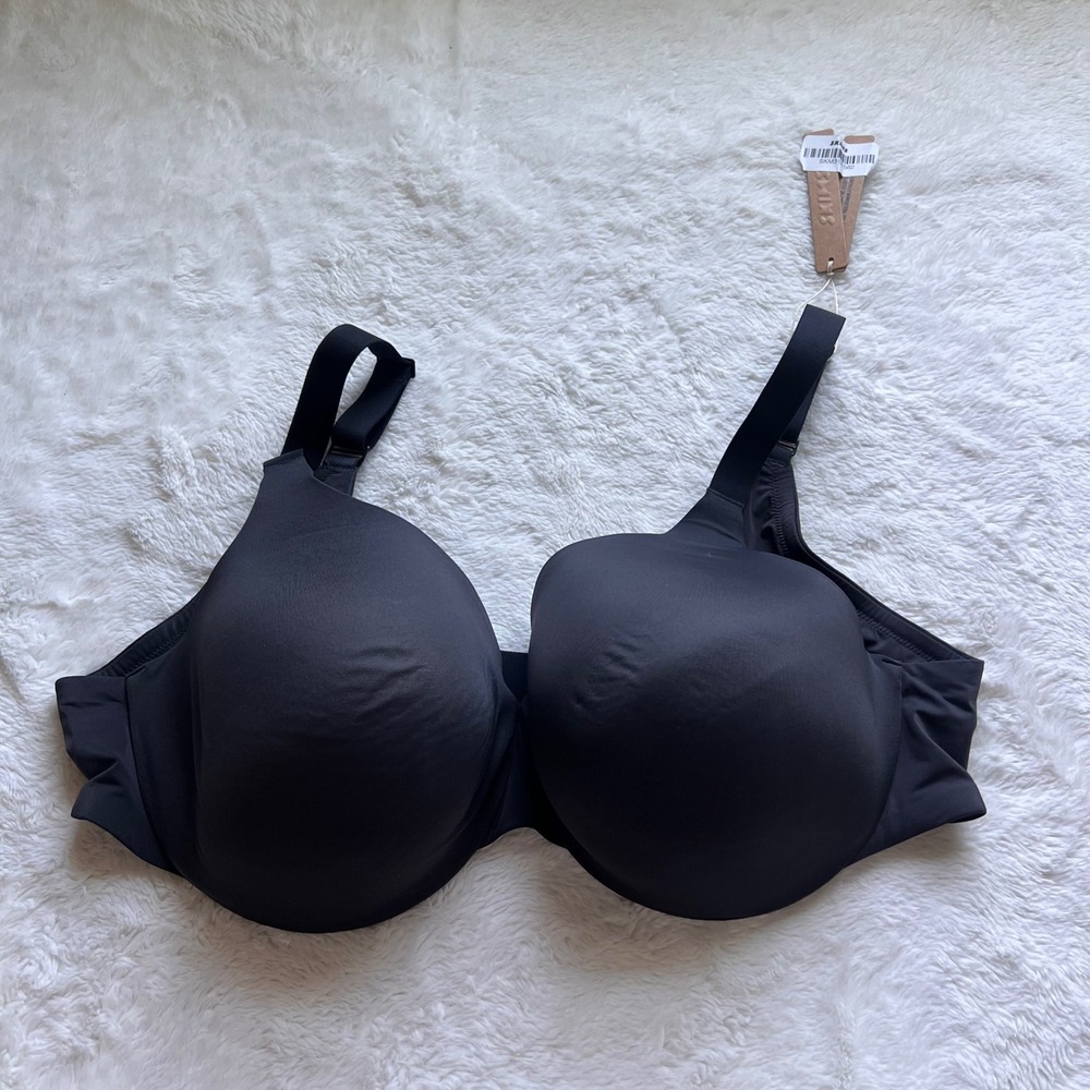 SKIMS Smoothing Intimates Full Coverage Lightly Lined Bra Onyx Black 44DD NEW